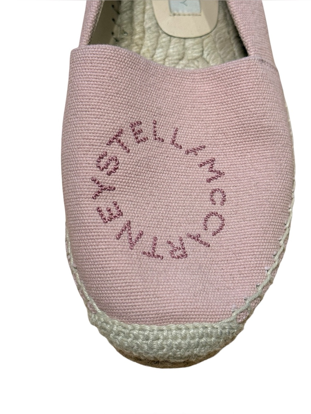 Stella McCartney Selene Logo Canvas Espadrille Flats Pink US 8 - Picture 7 of 10